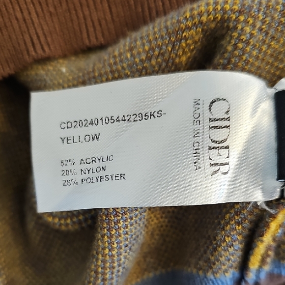 Cider Gold Brown Short Sleeve Sweater Womens M - Picture 6 of 8